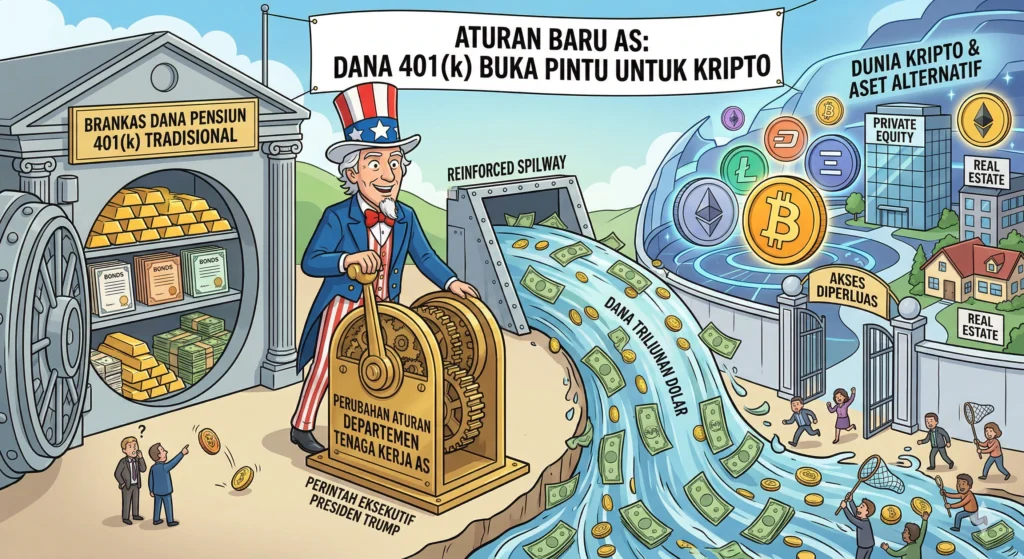 Rencana Aturan Baru AS Berpeluang Alirkan Triliunan Dolar Dana Pensiun ke Pasar Kripto