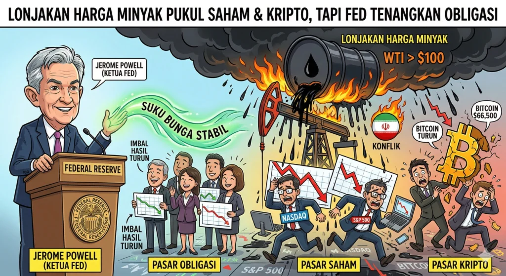 Lonjakan Harga Minyak Pukul Saham dan Kripto Kendati Sinyal Positif The Fed Tenangkan Pasar Obligasi